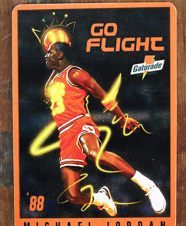 1988 Michael Jordan Go Flight Gatorade Slam Dunk Champion Mini Card