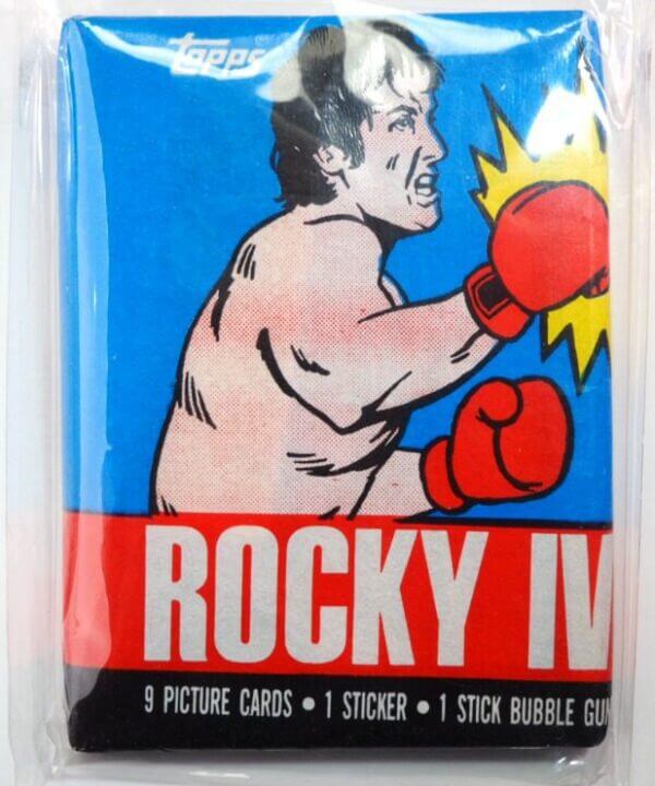 Rocky IV Vintage Trading Cards Wax Pack 1985 Topps Rocky Boxing Boxer
