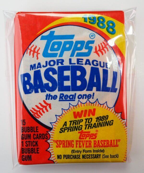 1988 Topps Baseball Wax Pack Unopened