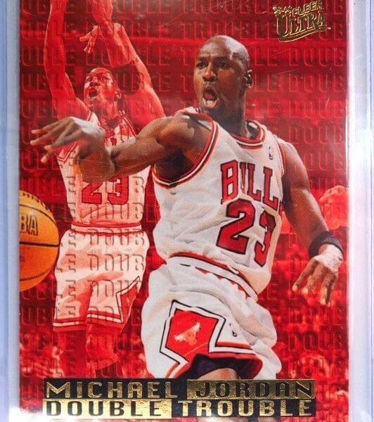 1995 fleer basketball Michael Jordan Double Trouble #3 Chicago Bulls