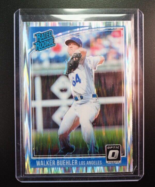2018 Panini Donruss Optic #41 Walker Buehler Rated Rookie Shock Prizm Variation