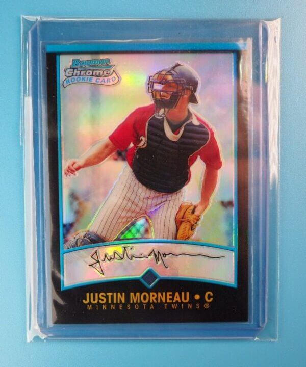 Justin Morneau 1st Rookie Refractor 2001 Bowman Chrome 169 Minnesota Twins RC