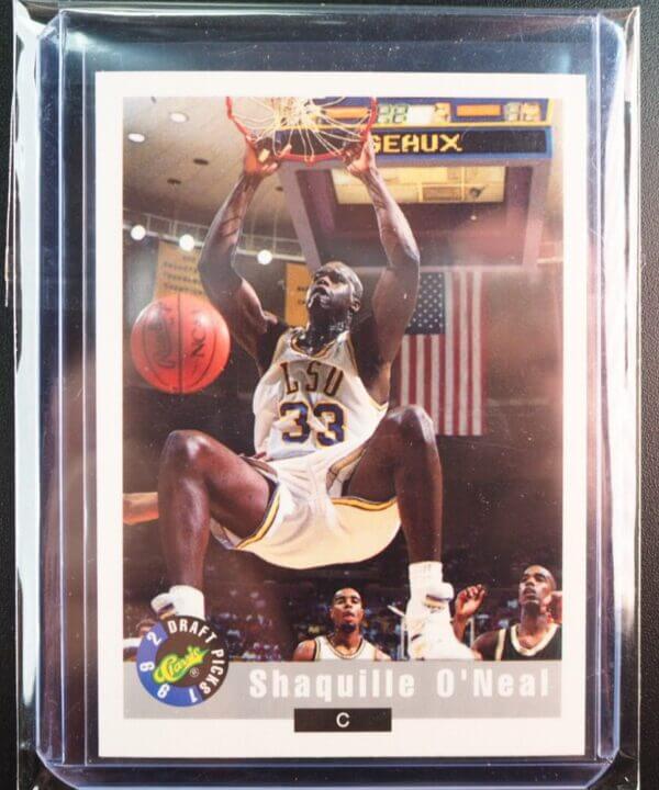 1992 Classic DRAFT PICKS SHAQUILLE O’NEAL ROOKIE RC #1, Shaq RC, Basketball LSU