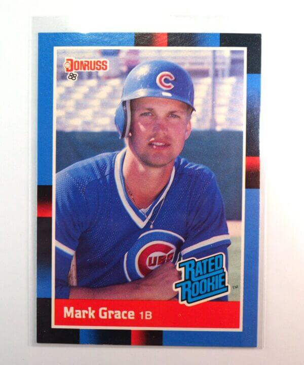 1988 Donruss #40 Mark Grace RC Rated Rookie Centered Sharp