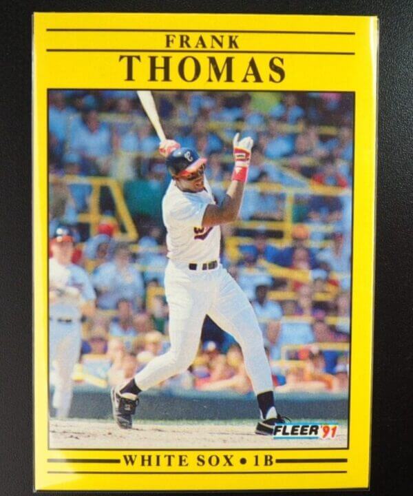 1991 Fleer #138 Frank Thomas rookie card, Chicago White Sox HOF