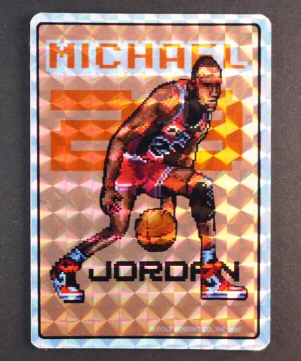 Michael Jordan Jewel Prism Card Orange Dribble Air Mini Card 1987