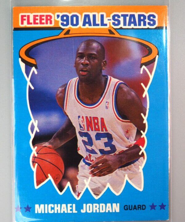 1990-91 Fleer Sticker ‘90 All Stars Michael Jordan #5 Chicago Bulls HOF
