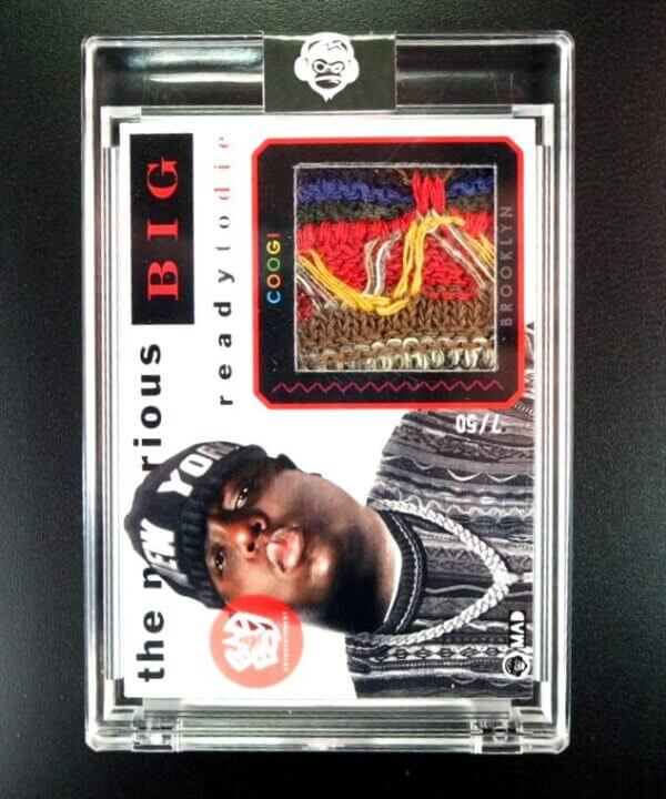 1997 Notorious BIG Ready to Die Coogi Patch Relic Auto 7/50 Limited BAD BOY Card