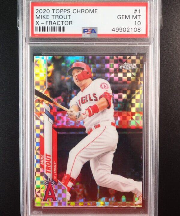 2020 Topps Chrome Baseball #1 Mike Trout XFractor PSA 10 Gem Mint