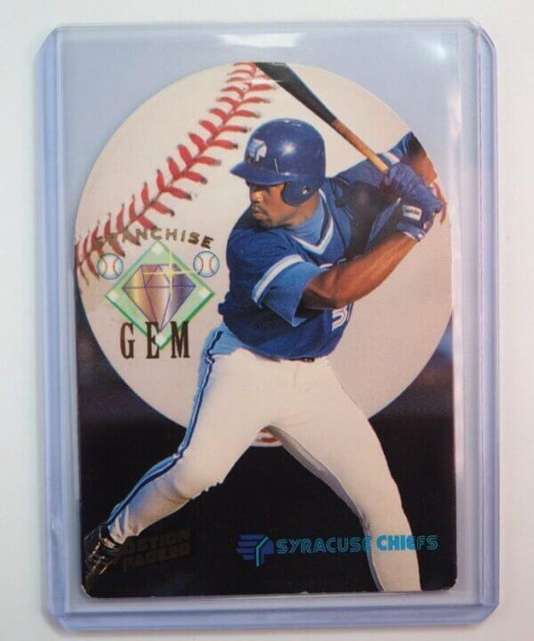 1995 Carlos Delgado #65 RC Rookie Action Packed *Franchise Gem* Die Cut Toronto Blue Jays
