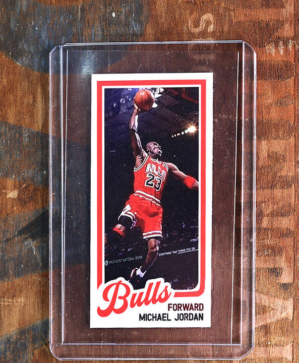 1984 85 Michael Jordan Rookie RC Supermini Chicago Bulls NO 1986 Fleer 2/3