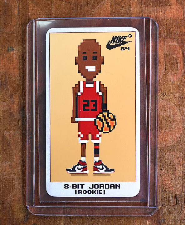 1984 Michael Jordan Rookie RC Chicago Bulls 8-Bit NO 1986 Fleer
