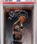 1996-97 Topps Finest w/ Coating #50 Michael Jordan Chicago Bulls HOF PSA 9 MINT