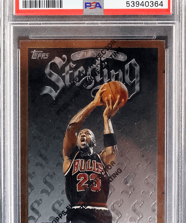 1996-97 Topps Finest w/ Coating #50 Michael Jordan Chicago Bulls HOF PSA 9 MINT