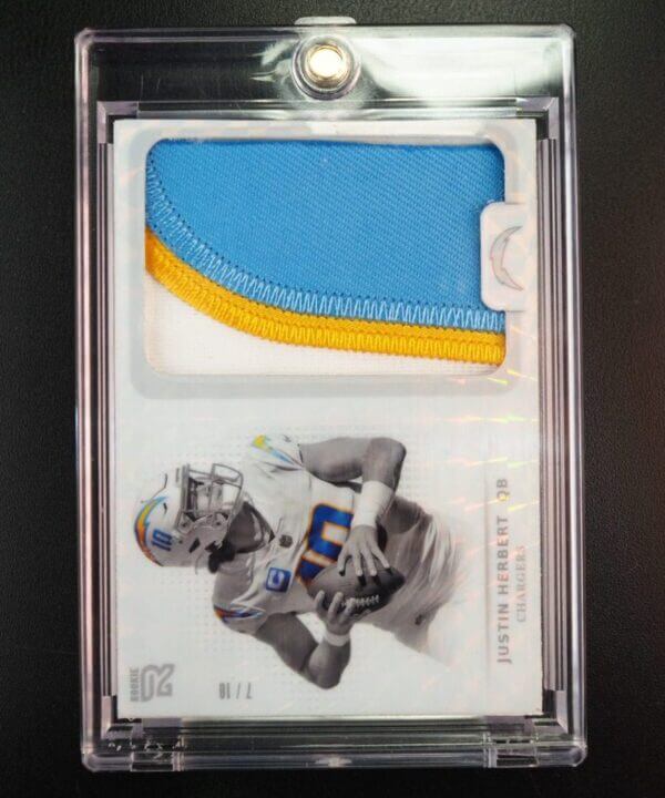 2020 Justin Herbert Patch Jersey Silver Prizm Rookie #10 L.A. Chargers 7 of 10