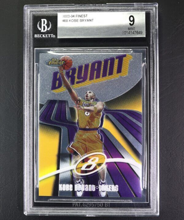 2003-04 Topps Finest Kobe Bryant #88 BGS 9 Mint Los Angeles Lakers
