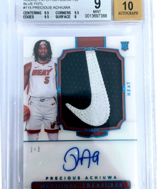 2020-21 National Treasures PRECIOUS ACHIUA RC Patch Auto #2/3
