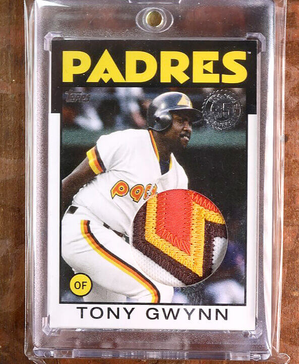 2021 Tony Gwynn 1986 Topps Series 1 Insert Jersey Patch Reworked Limited