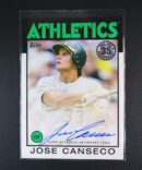2021 Topps Series 1 Jose Canseco 1986 Topps Autographed