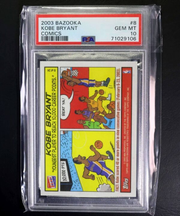 2003 Topps Bazooka Kobe Bryant Comics (#8) PSA 10 GEM MT