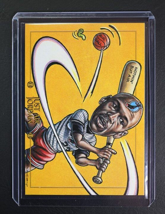 Michael Just Air Jordan 1993 Cardtoons #95 Vintage Baseball Comedy Rookie Card