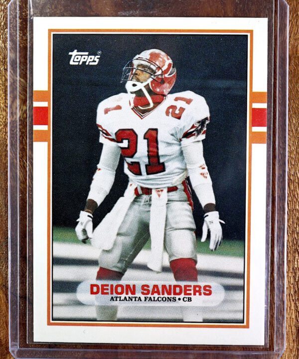1989 Topps Traded #30 T Deion Sanders HOF ROOKIE Atlanta Falcons