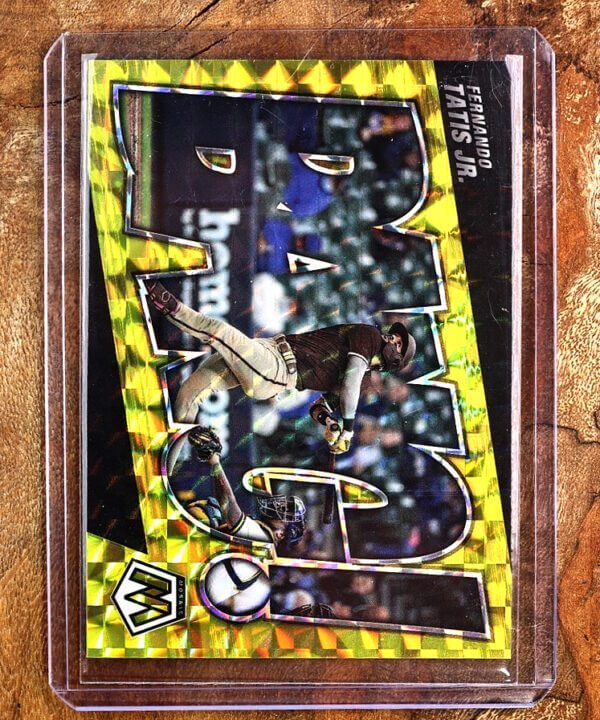 2022 Mosaic Fernando Tatis Jr. Bang BG-1 Yellow Florescent Prizm /99