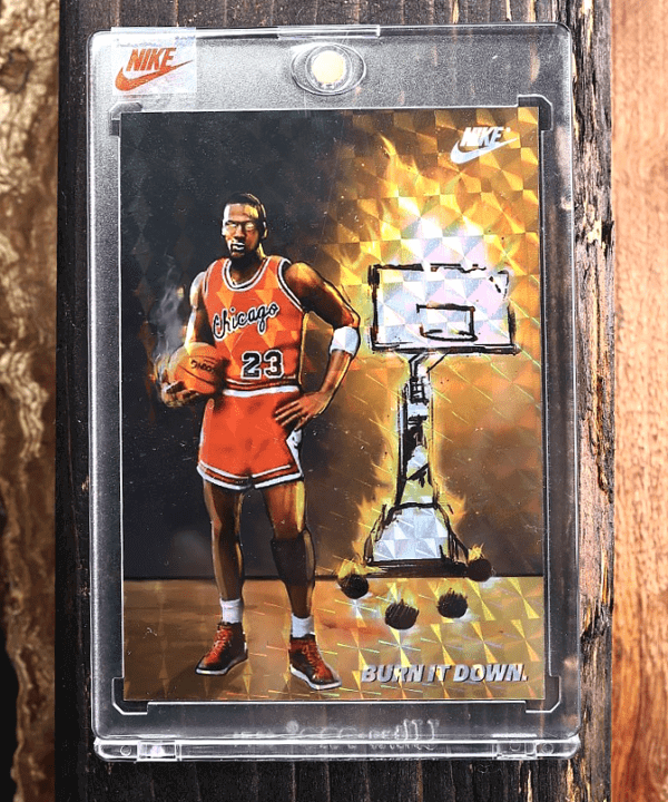 1985 Michael Jordan Rookie RC Burn It "White Hot" Prism Down Dunk Nike Chicago Bulls Sealed