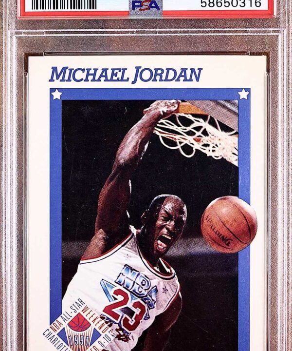 1991 NBA Hoops #253 Michael Jordan All-Star. PSA 6 EX-MT