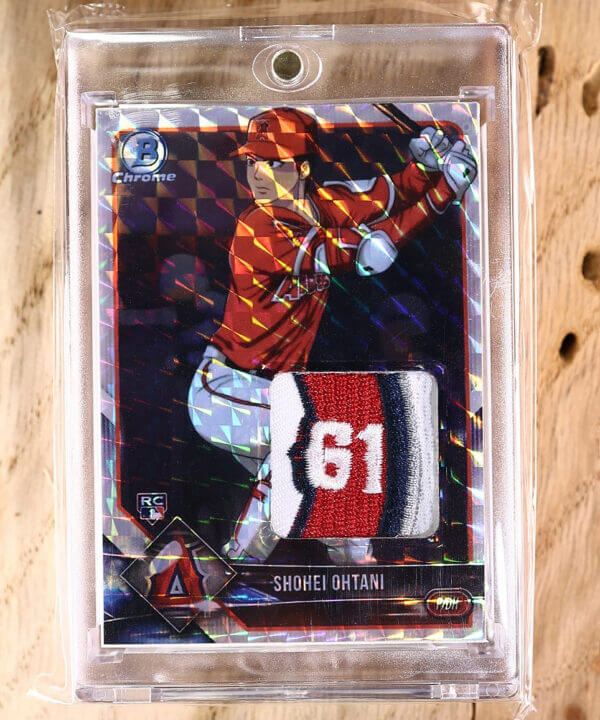 2018 SHOHEI OHTANI Rookie RC Bowman Chrome #1 RC Anime Card Prism Custom Patch /18. Numbered 2 of 18
