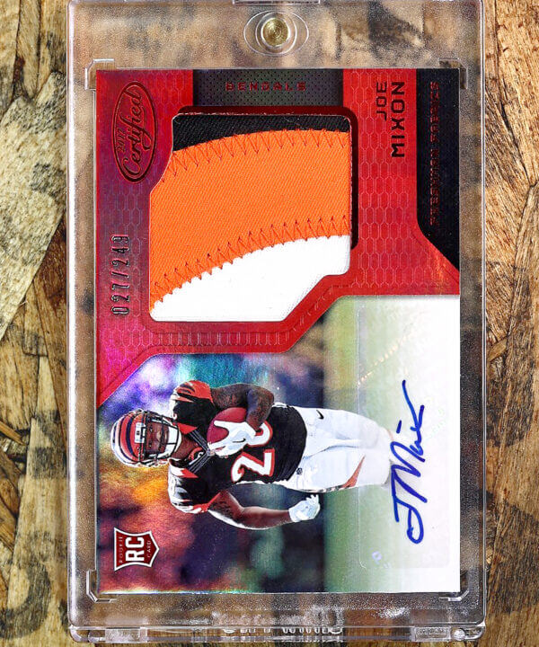 2017 Panini Certified Joe Mixon Patch Auto /249 Rookie RC Cincinnati Bengals.