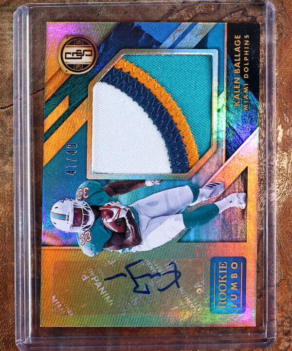 2018 Panini Gold Standard Kalen Ballage Rookie Jumbo Patch Auto RC