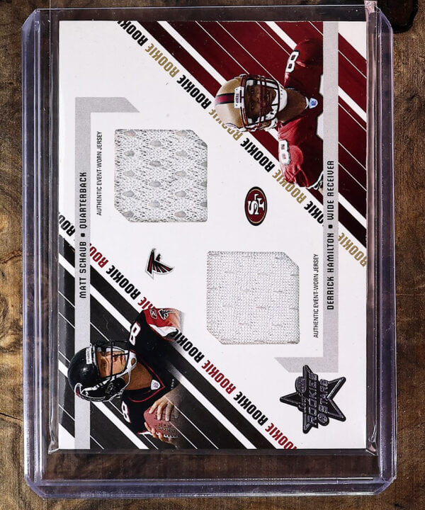 2004 Leaf Rookies and Stars #297 Matt Schaub Derrick Hamilton Jersey /500