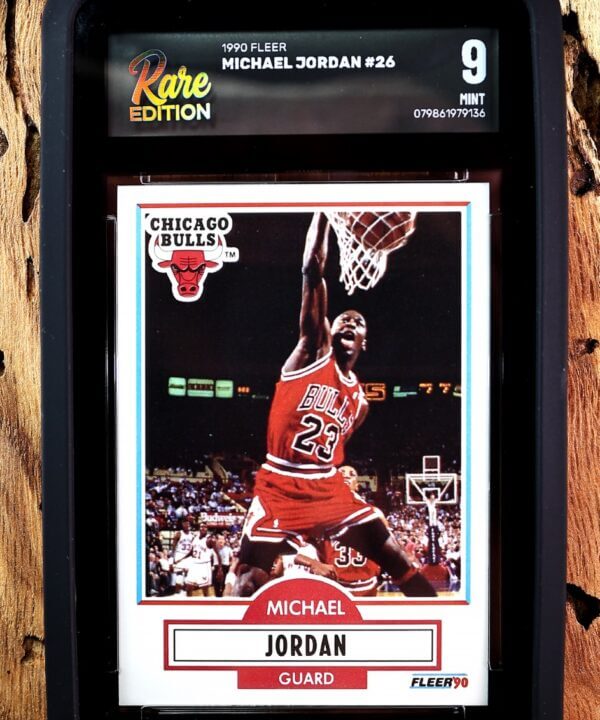 1990 Michael Jordan Fleer #26 Chicago Bulls Basketball Rare Graded 9 Mint