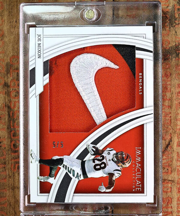 2022 Panini Immaculate Collection Insignias Joe Mixon 5/5 Nike Logo Patch