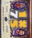 2008-09 UD Premier Andrew Bynum Jordan Farmar Remnants Numbers Quad Patch /50