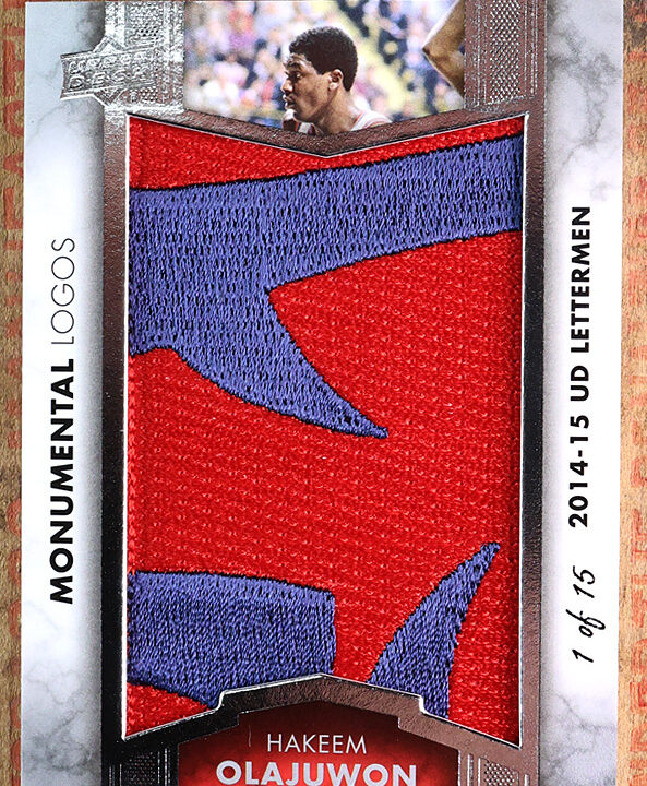 2014-15 Upper Deck Lettermen Hakeem Olajuwon MONUMENTAL LOGOS PATCH