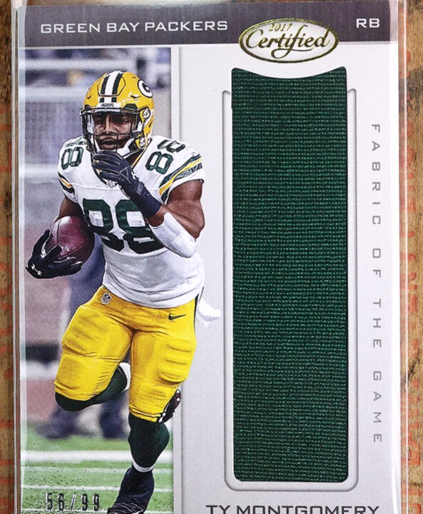 2017 Panini Certified Fabric of the Game #FG-TM Ty Montgomery #'d/99