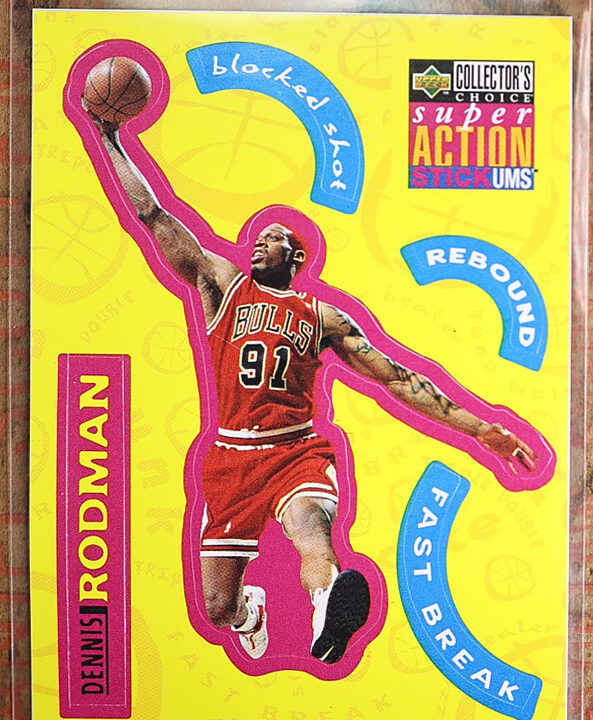 1996-97 Collectors Choice Stick Ums Dennis Rodman #S4