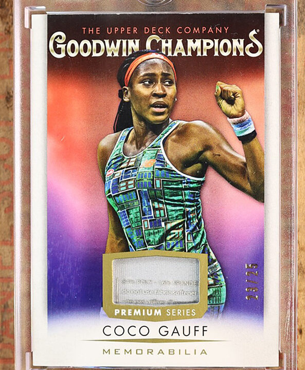 2021 Goodwin Champions Coco Gauff Washtag Memorabilia Rookie RC Relic Patch Numbered M-CG