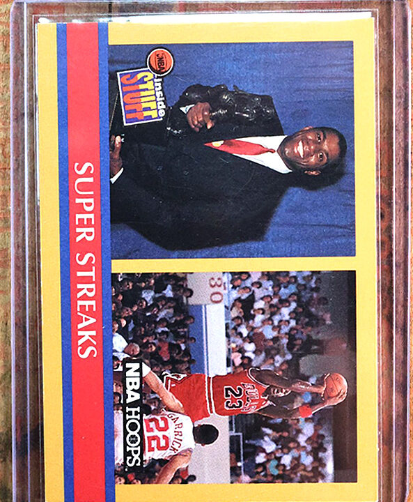 1990 NBA Hoops Super Streaks #385 Michael Jordan, Magic Johnson