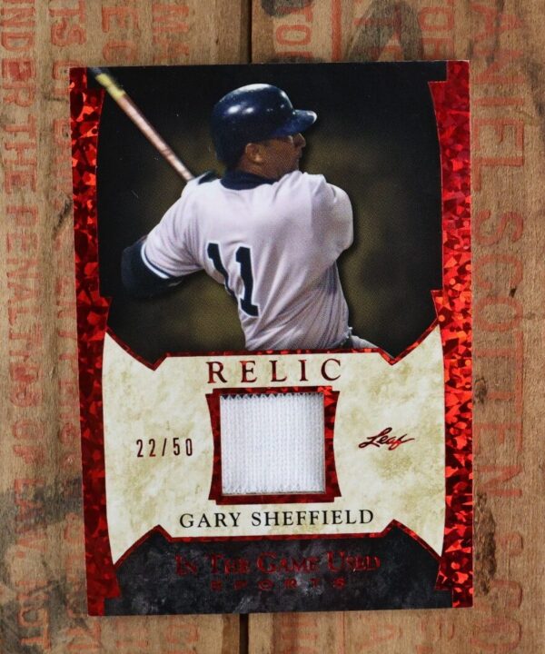Gary Sheffield 2022 Leaf IN THE GAME USED RELIC