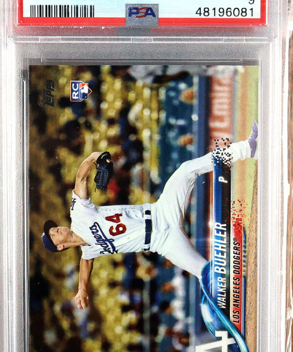2018 Topps PSA 9 MINT Rookie Card RC Los Angeles Dodgers #177 Walker Buehler