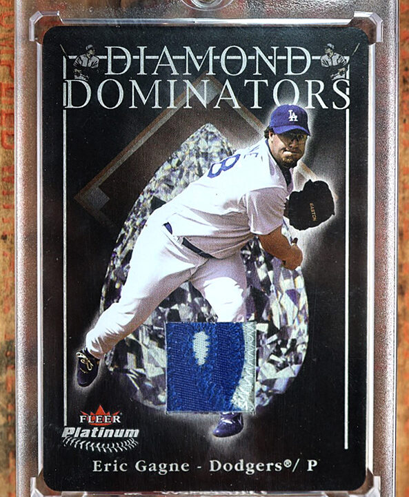 2005 Fleer Platinum Eric Gagne Diamond Dominators Jersey LA Dodgers #1 of 30 Game Worn Jersey