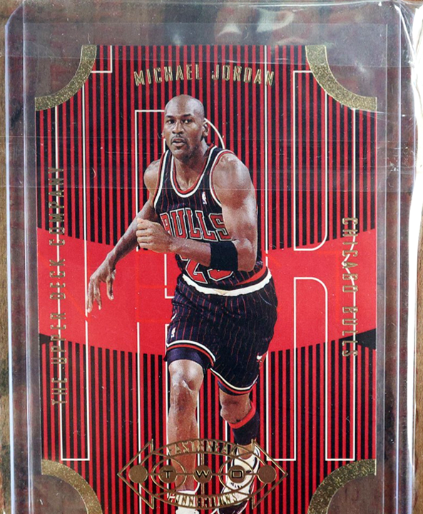 Michael Jordan 1996-97 Upper Deck Fastbreak Two Connections Die-Cut Bulls