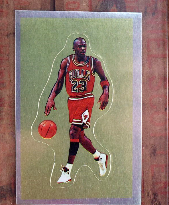 1991-92 Michael Jordan Gold Foil Sticker – Panini #190