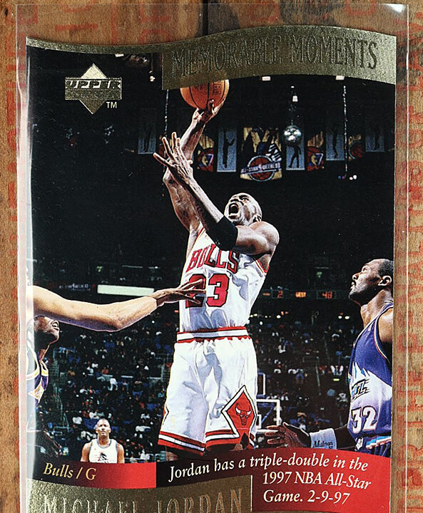 1997 Upper Deck Michael Jordan Memorable Moments Die Cut #1 of 10 Chicago Bulls