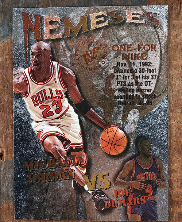 1995-96 Topps 96 Stadium Club Michael Jordan Joe Dumars Nemeses #N10