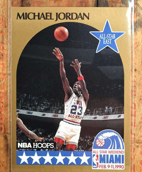 1990 Hoops Michael Jordan Gold All Star East Chicago Bulls #5