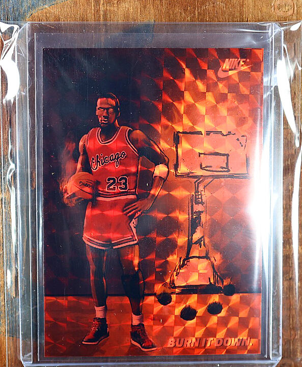 1985 Michael Jordan Rookie RC Burn It “First Burst Orange” Prism Down Dunk Nike Chicago Bulls Sealed